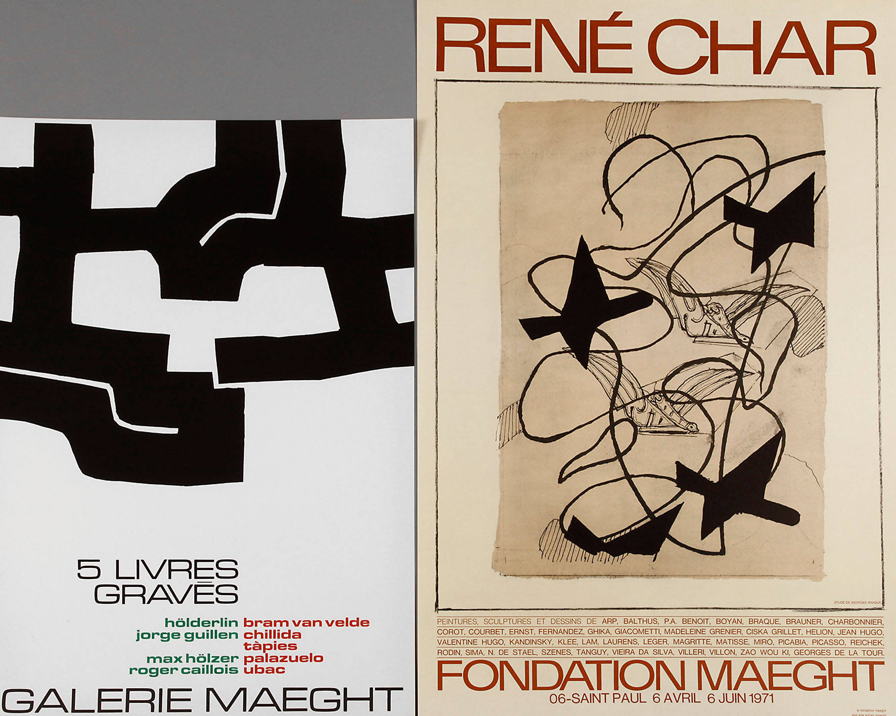 Chillida und Char – zwei Plakate Maeght