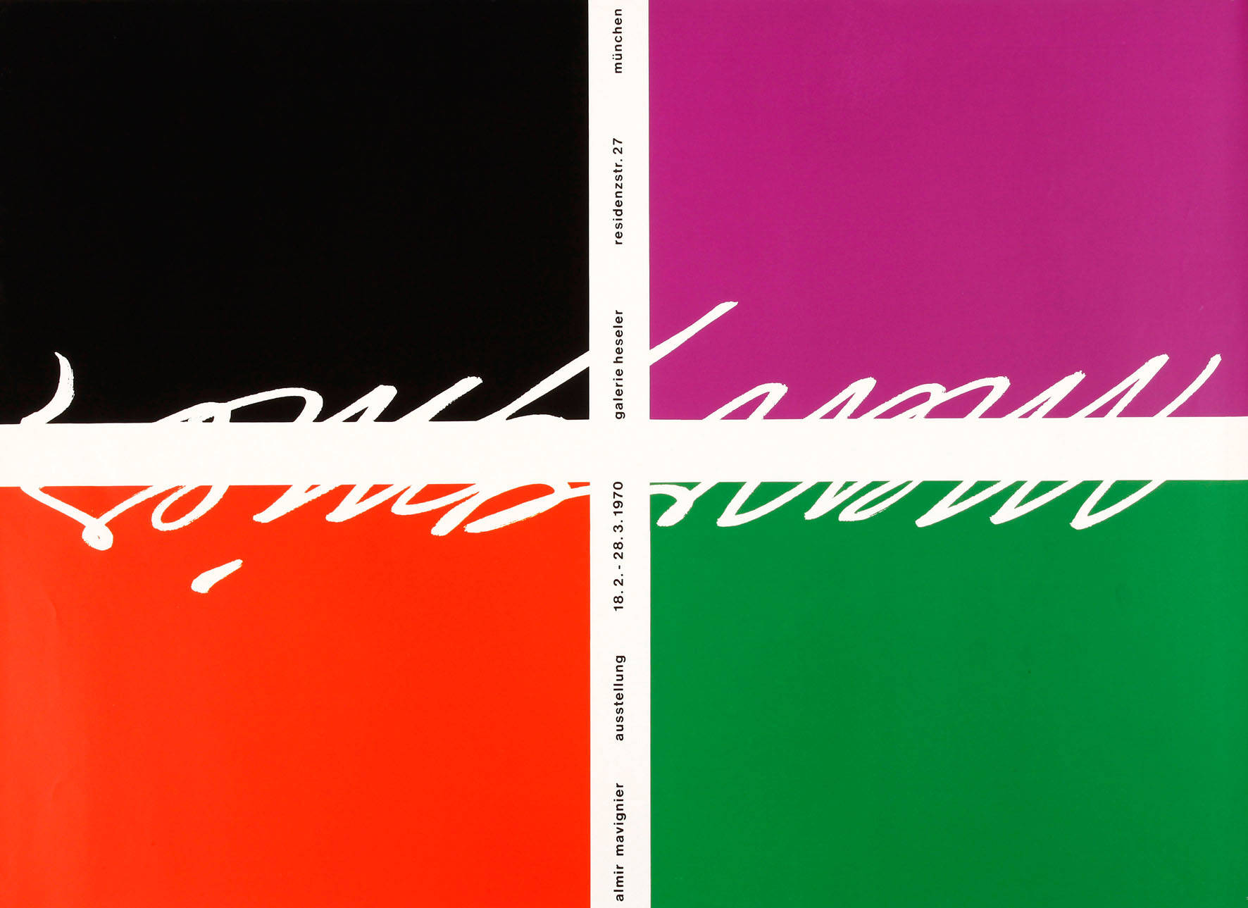 Prof. Almir Mavignier, Ausstellungsplakat 1970