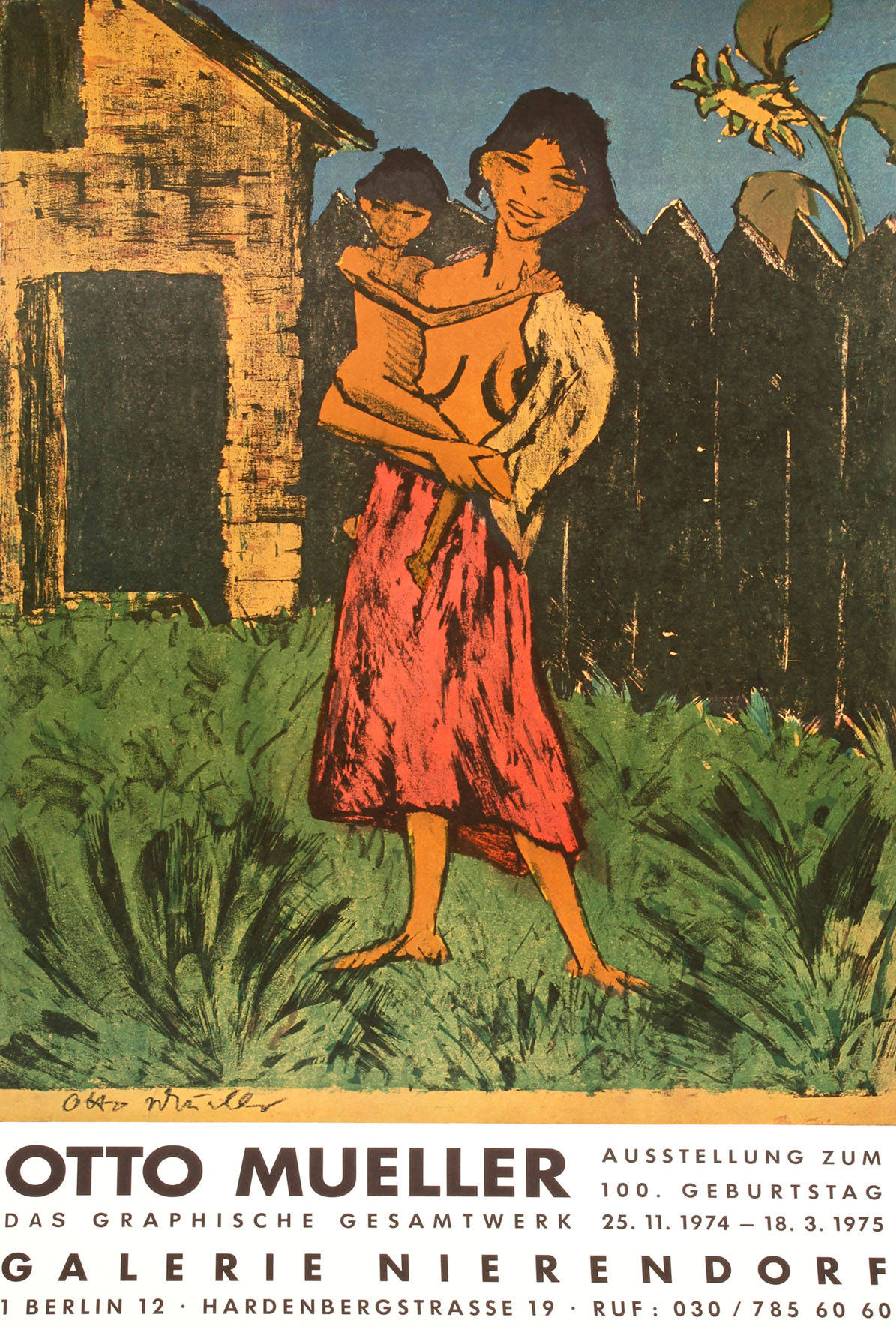 Ausstellungsplakat Otto Mueller