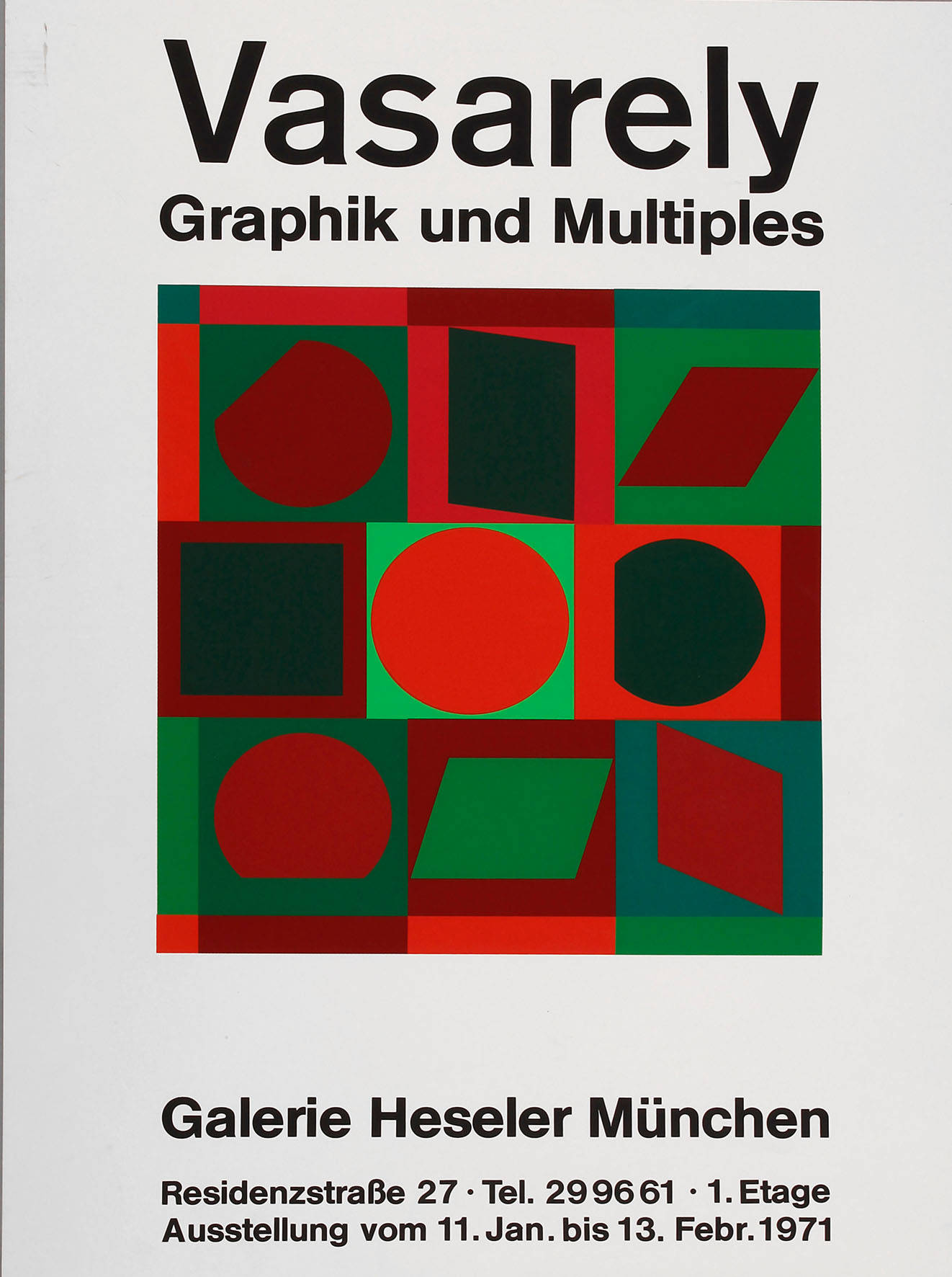 Victor Vasarely, originalgraphisches Plakat 1971