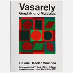 Victor Vasarely, originalgraphisches Plakat 1971