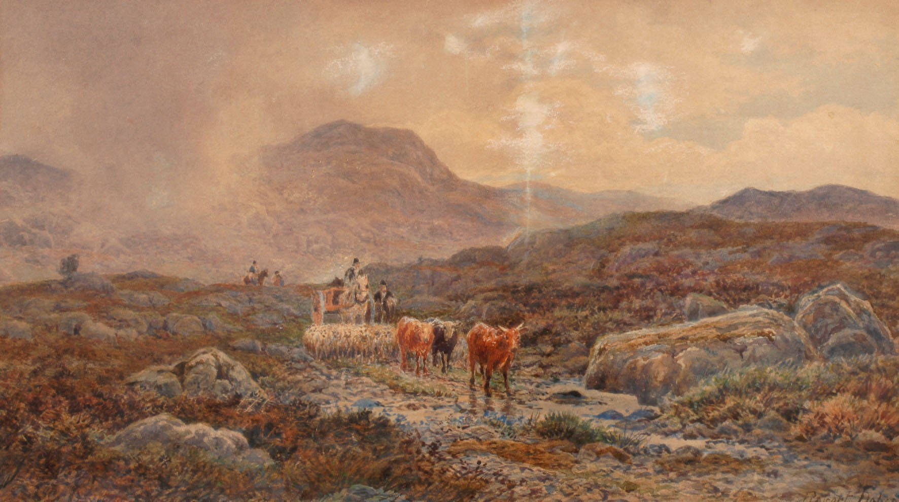 Robert Dobson, Landschaft mit Viehherde