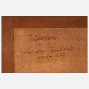 August Reinhardt, Alm im Gebirge