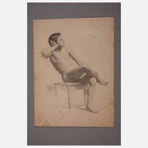 Karl Robiczek, Drei Männeraktzeichnungen