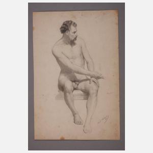 Karl Robiczek, Drei Männeraktzeichnungen