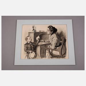 Theodor Grätz, Der junge Postbote