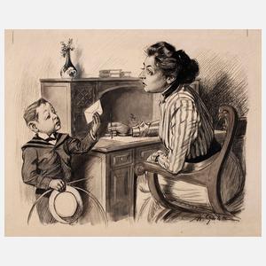 Theodor Grätz, Der junge Postbote