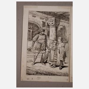 Zwei Historien-Illustrationen