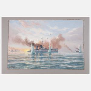 Prof. Adolf Bock, Panzerkreuzer im Gefecht