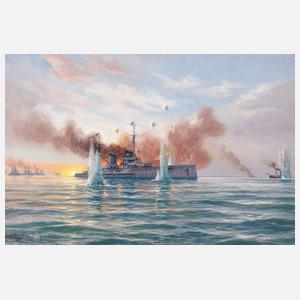 Prof. Adolf Bock, Panzerkreuzer im Gefecht