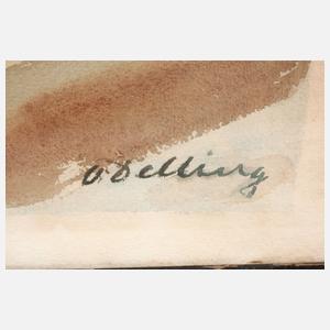 Otto Delling, Nackter Knabe im Wald am Strand