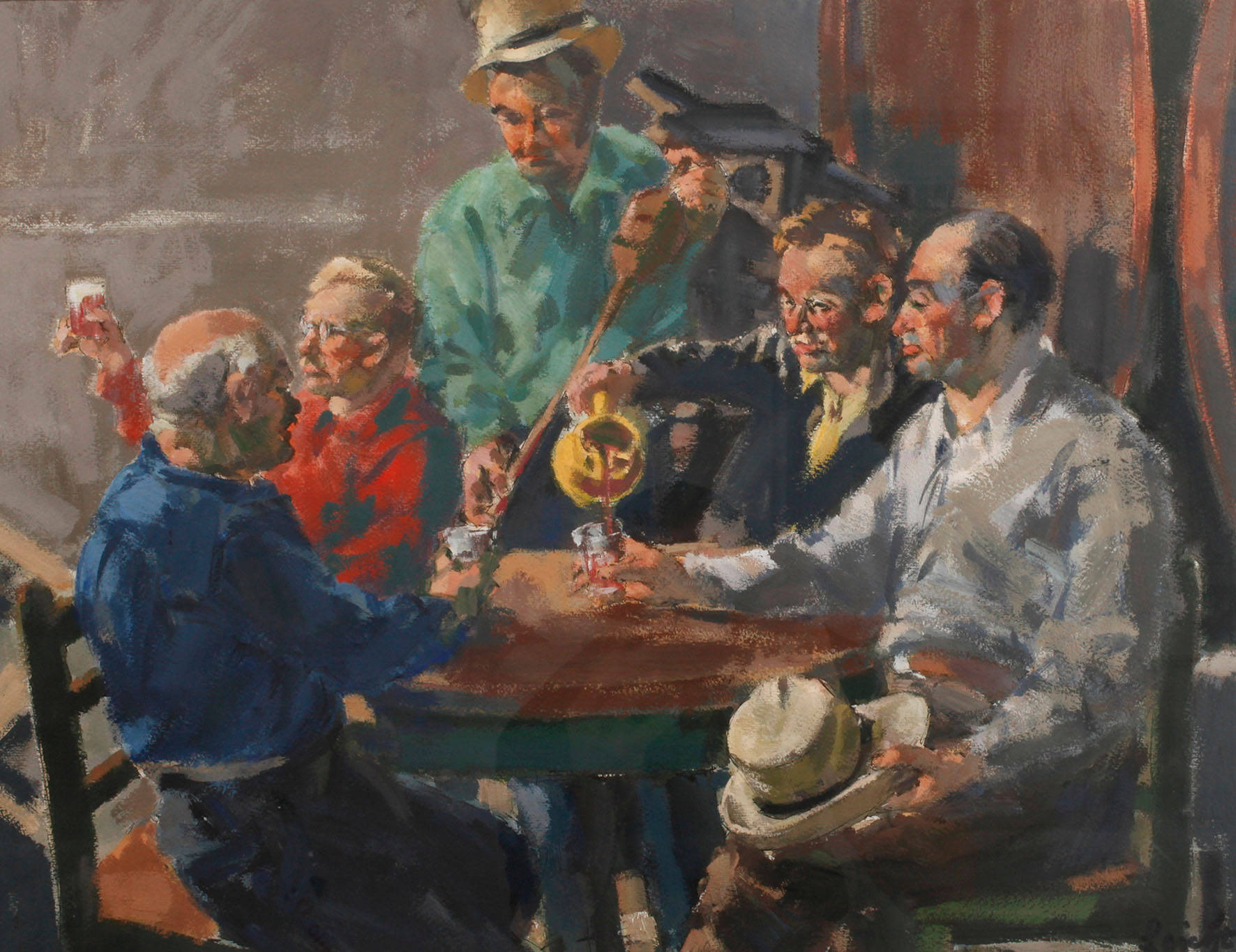 Sebastian Leicht, Bei der Weinverkostung