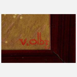 Victor Olbrich, attr., Bergbauernhof in den Alpen