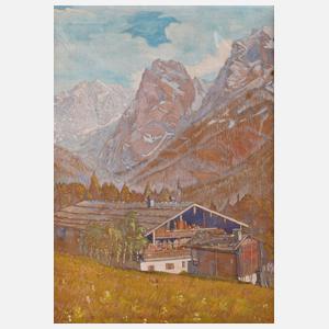 Victor Olbrich, attr., Bergbauernhof in den Alpen