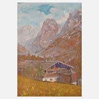 Victor Olbrich, attr., Bergbauernhof in den Alpen111