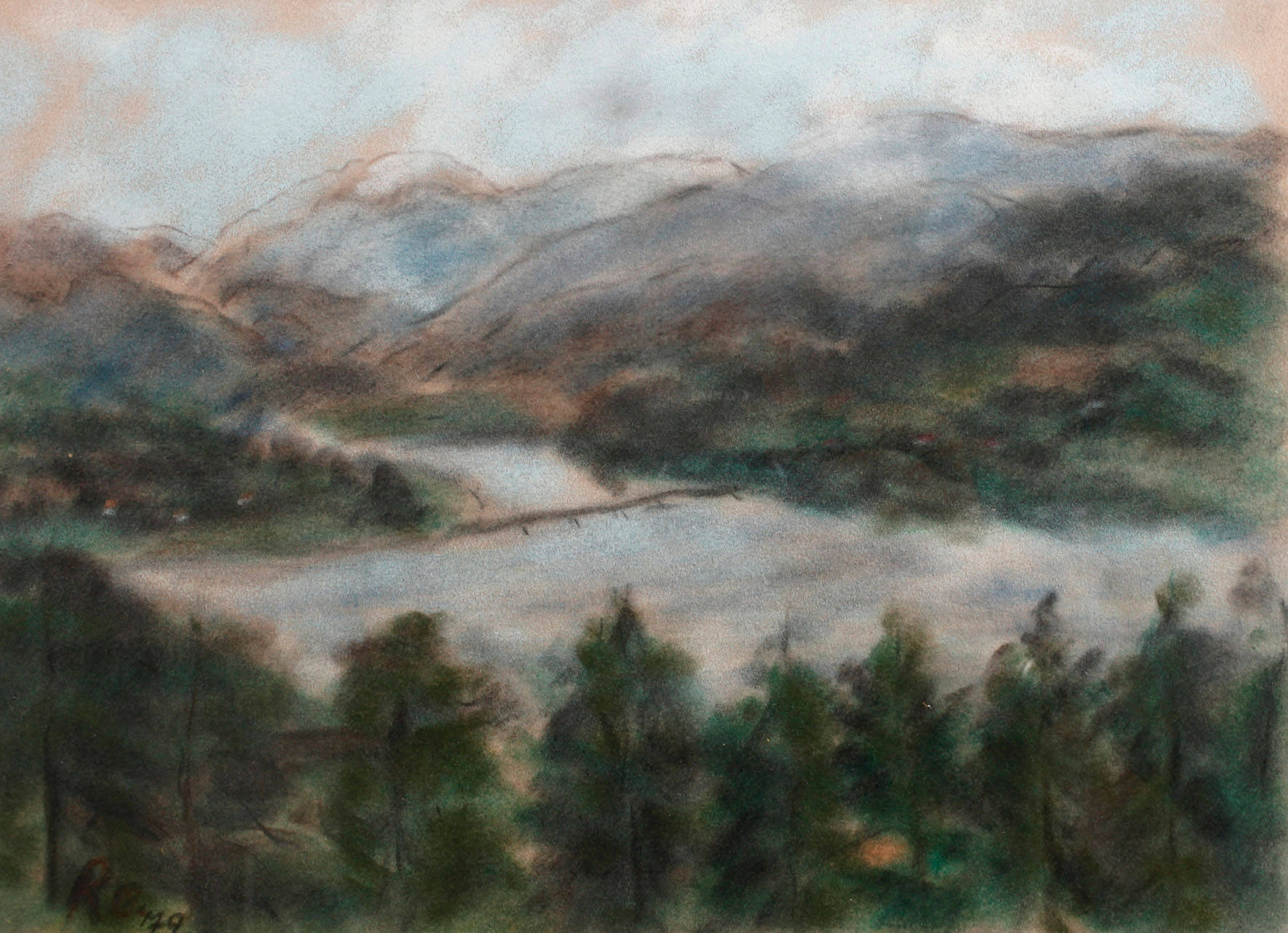 Traute Rose, Gebirgslandschaft