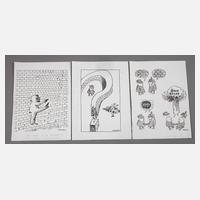 E. Agnacci, Drei Karikaturen111