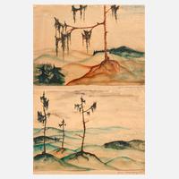 Zwei phantastische Gebirgslandschaften111