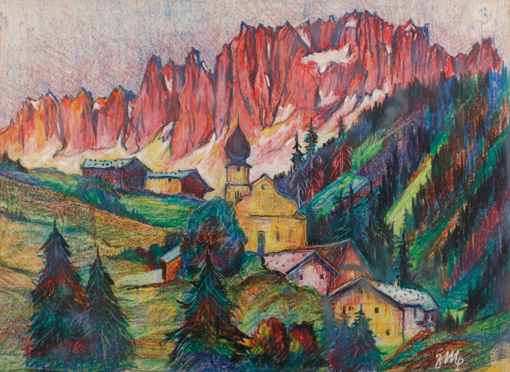 Ansicht von Tiers in den Dolomiten