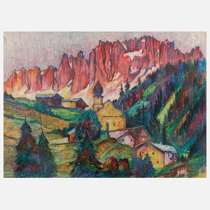 Ansicht von Tiers in den Dolomiten