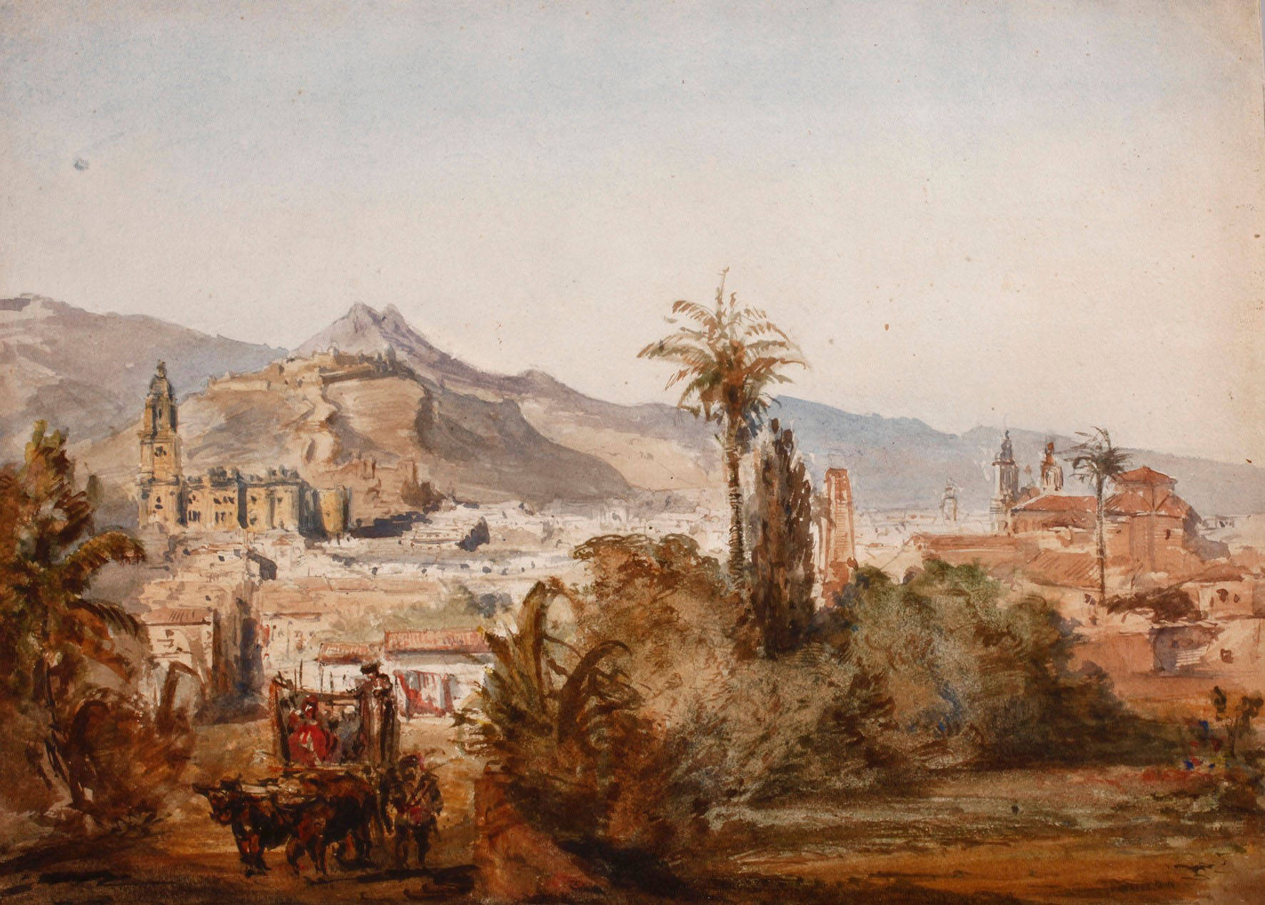 Historisierte Ansicht von Málaga