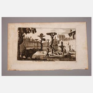 Johann Franz Wussin, attr., Bärengarten zu Dresden