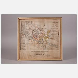 Stadtplan von Greiz 1845