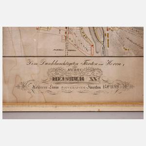 Stadtplan von Greiz 1845