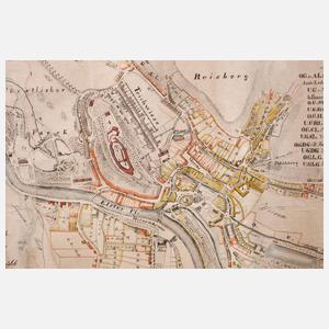 Stadtplan von Greiz 1845