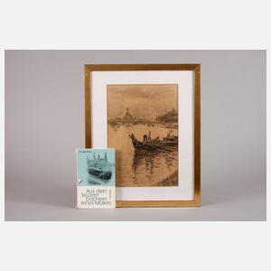 Prof. Fritz Beckert, Lastenkahn vor Dresden