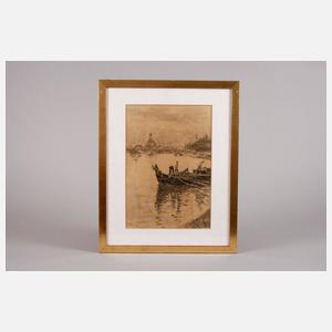 Prof. Fritz Beckert, Lastenkahn vor Dresden