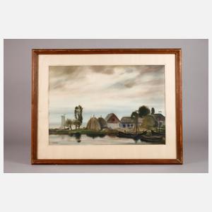 Georg Gelbke, Fischerkaten am Strand