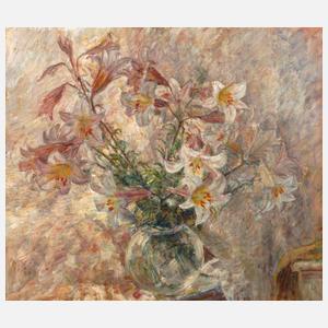 Walter Löhner, Lilienstrauß in Glasvase