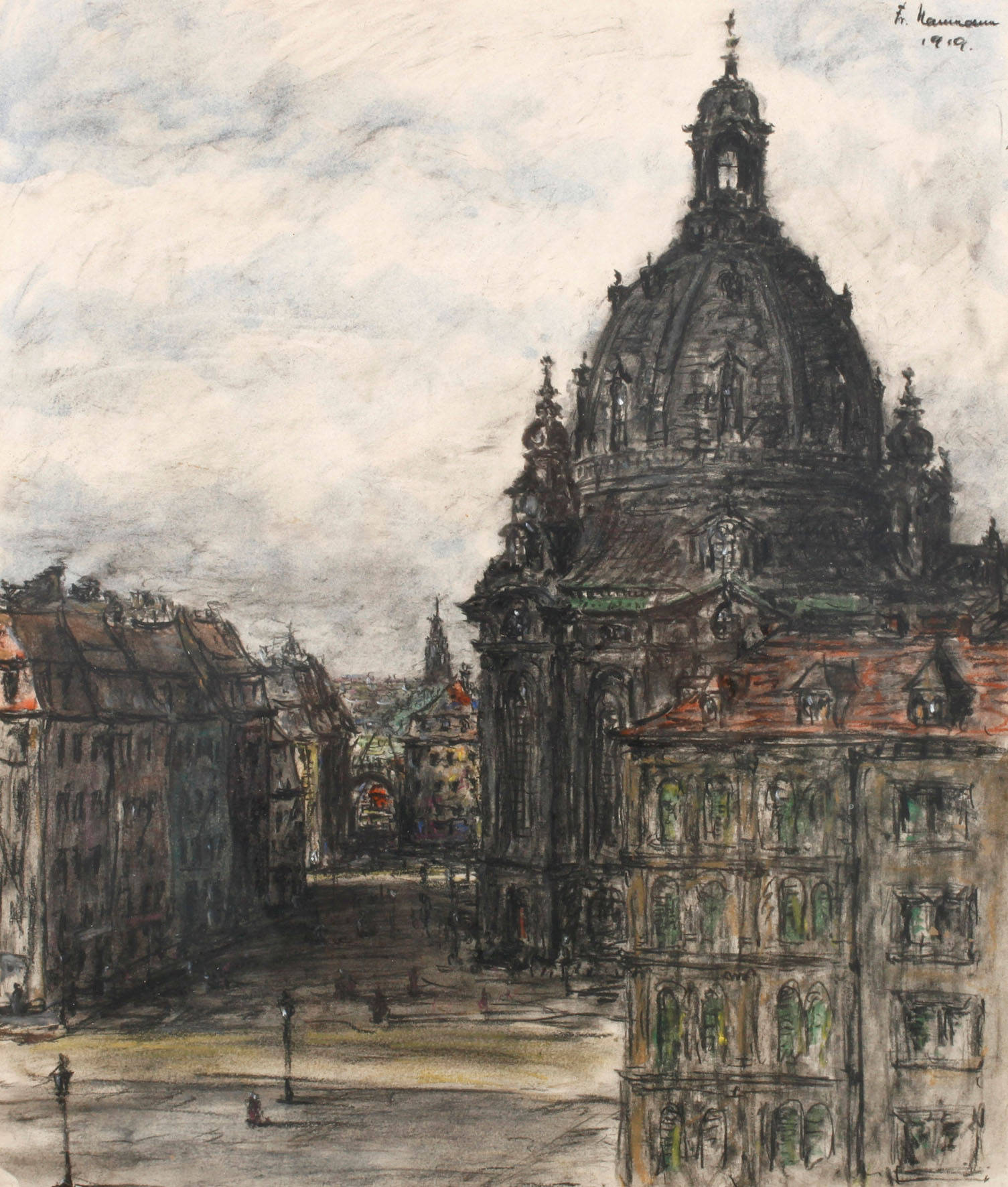 Fritz Naumann, Ansicht Neumarkt in Dresden
