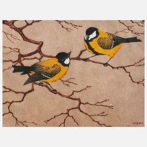 Martin Erich Philipp, Zwei Kohlmeisen im Geäst