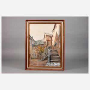 Rudolf Poeschmann, Burghof in Runkel