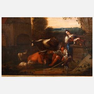 A. C. Berghe, Bukolische Hirtenlandschaft