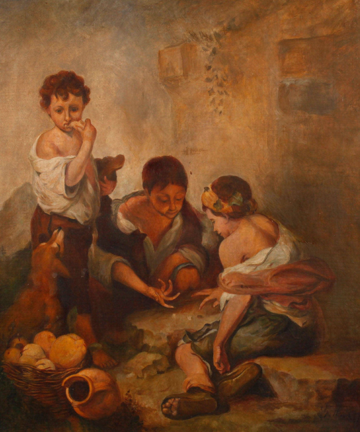 ”Kinder beim Würfelspiel”