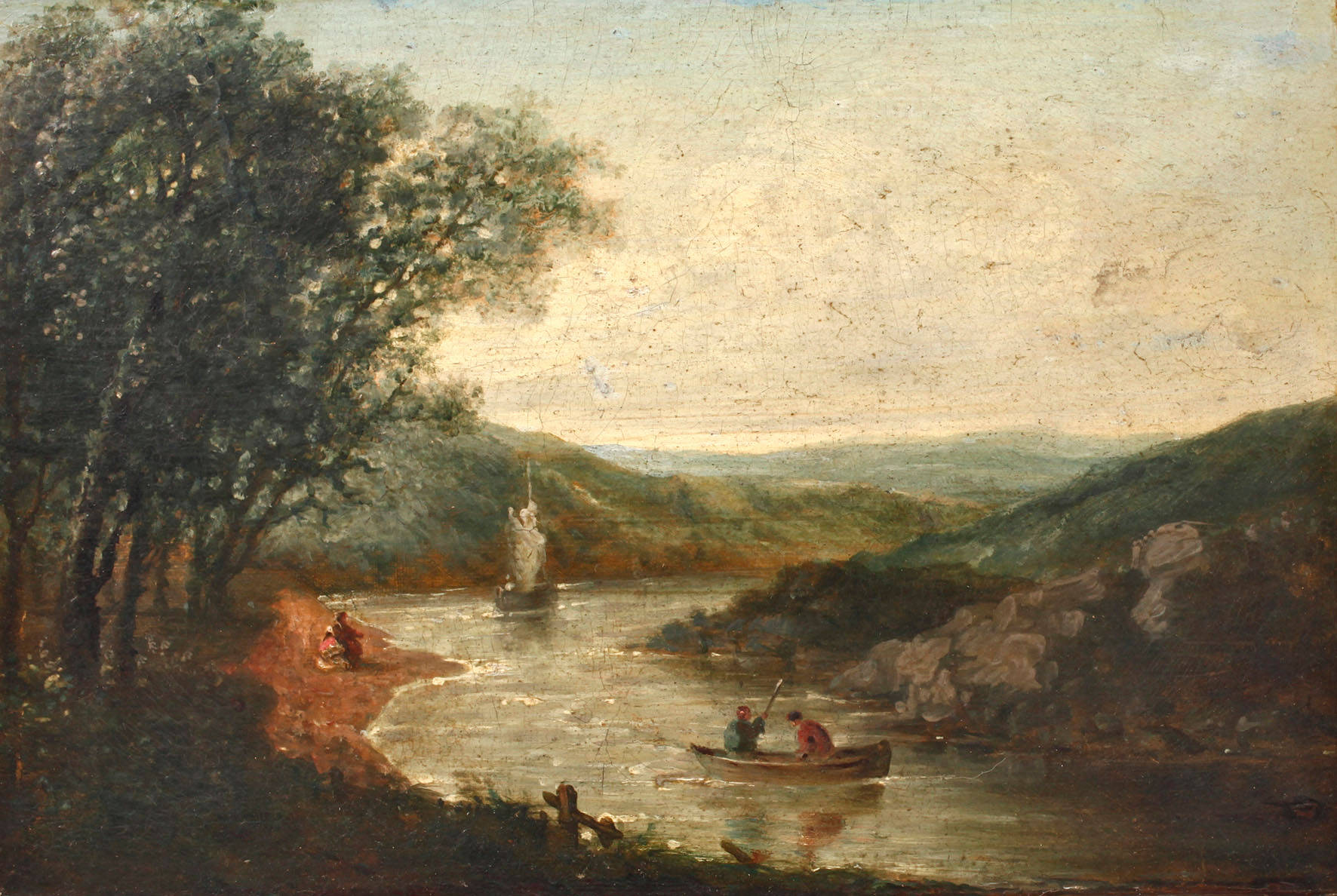 Sommerliche Flussszene