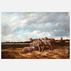 Charles Emile Jacque, Schafherde im Burgund