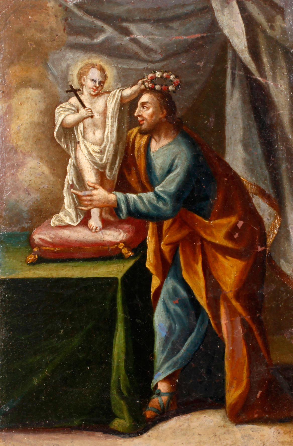 Das Jesuskind segnet einen Mann