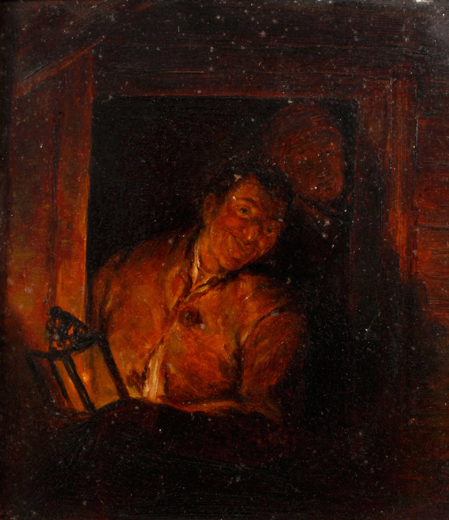 Bauernpaar mit Laterne