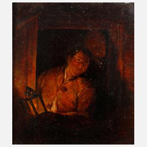 Bauernpaar mit Laterne