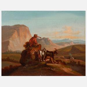 Ziegenhirten im Gebirge