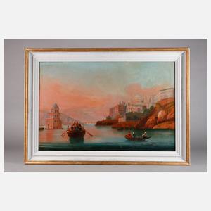 Ansicht Istanbul, Leanderturm im Bosporus