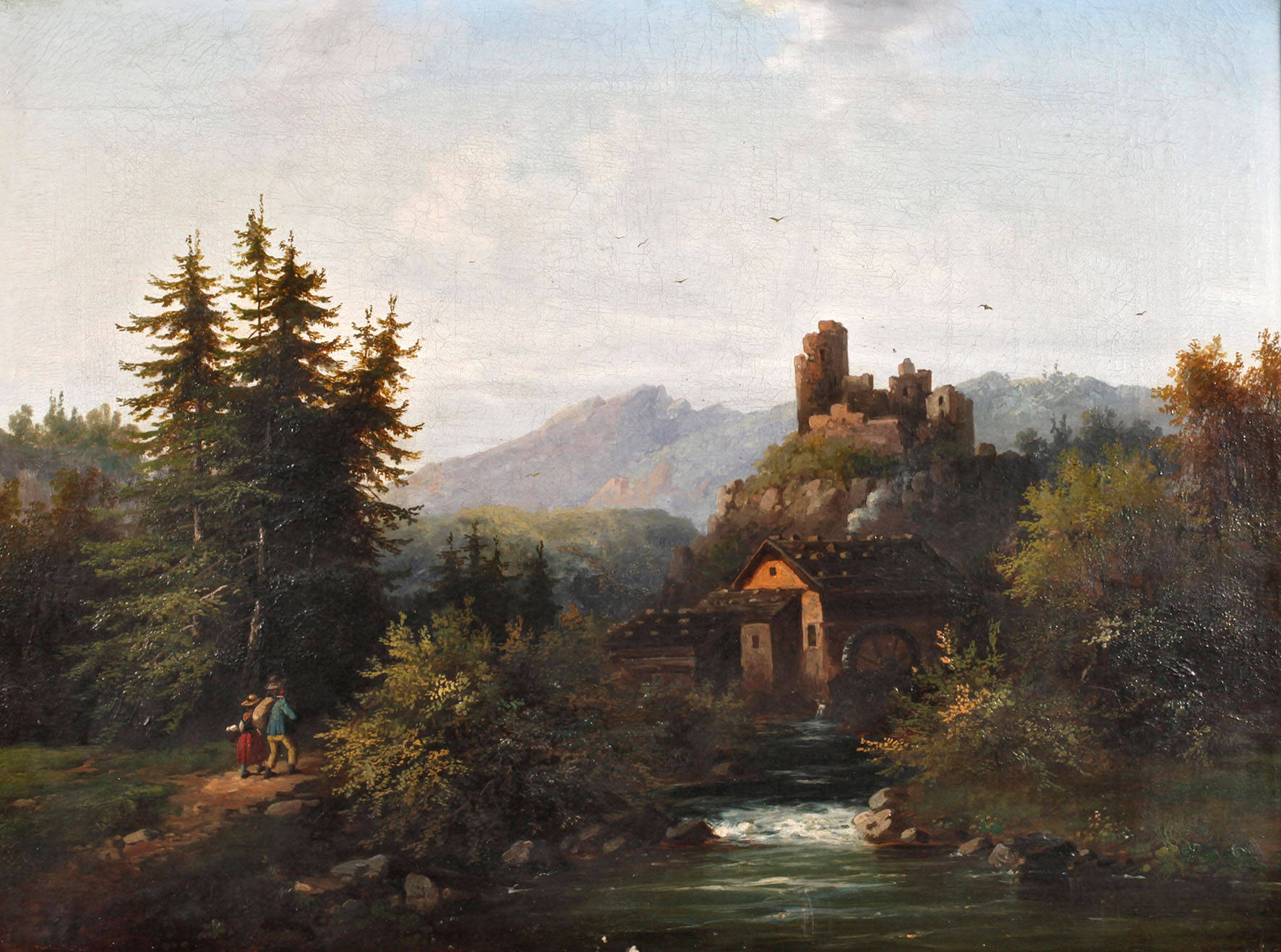 Spätromantiker, Burg im Gebirge