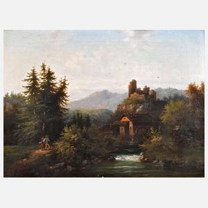 Spätromantiker, Burg im Gebirge