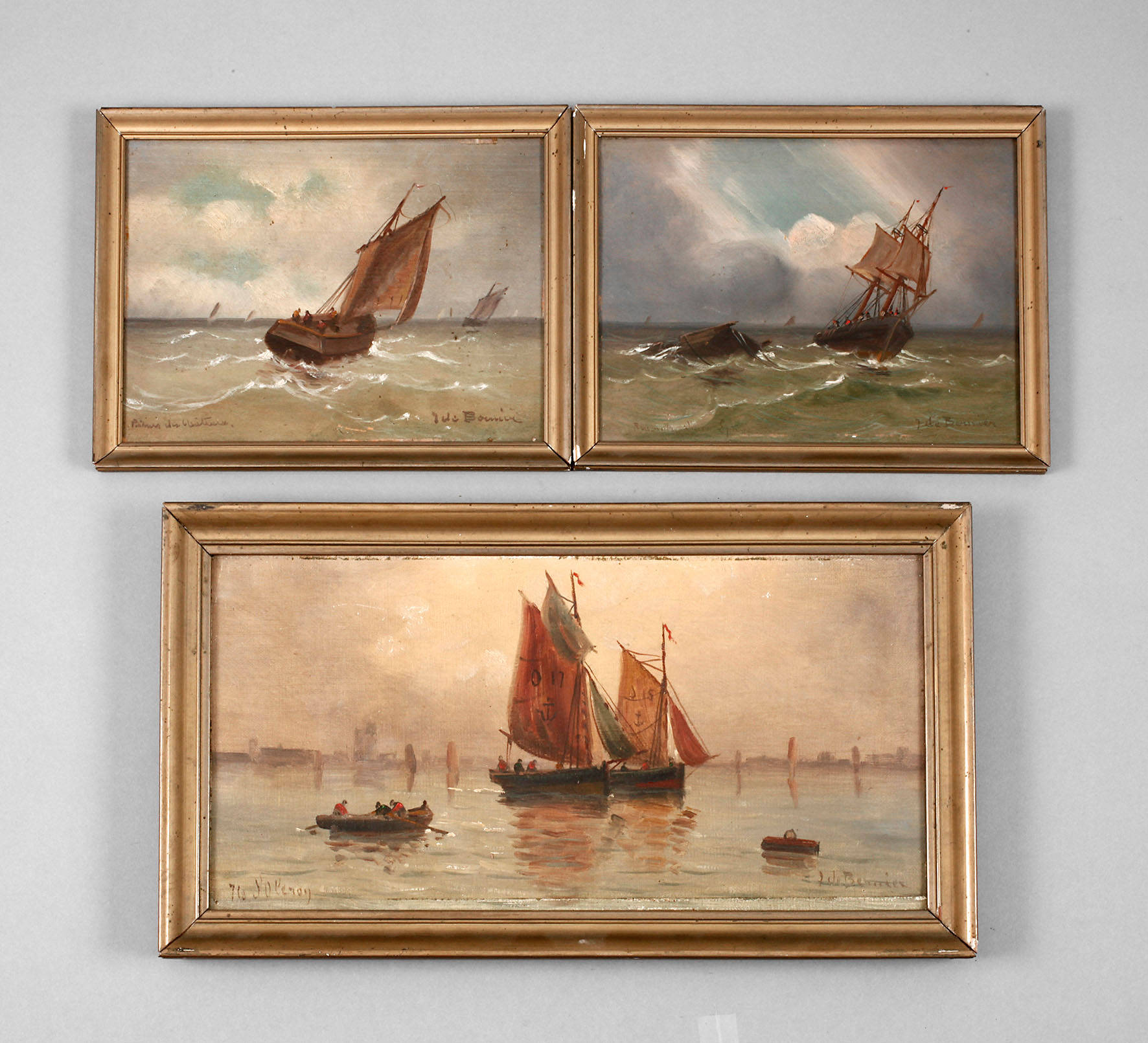 J. de Bernier, Drei Schiffsbilder
