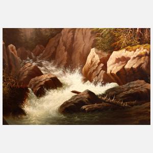 S. Buchhofer, Sturzbach im Gebirge