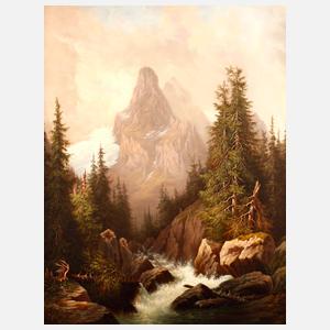 S. Buchhofer, Sturzbach im Gebirge